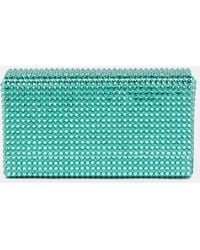 AMINA MUADDI - Verzierte Clutch Paloma Micro Aus Satin - Lyst