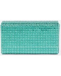 AMINA MUADDI - Verzierte Clutch Paloma Micro aus Satin - Lyst