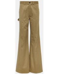 Nili Lotan - Quentin High-Rise Cotton Flared Pants - Lyst
