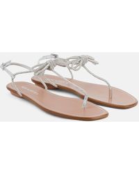 Aquazzura - Capri Nights Embellished Thong Sandals - Lyst