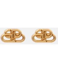 Balenciaga - Bb Xs-Plated Stud Earrings - Lyst