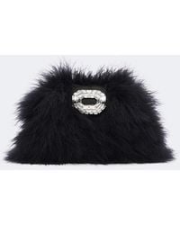 AMINA MUADDI - Camelia Embellished Feather Clutch - Lyst
