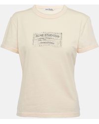 Acne Studios - Camiseta de jersey de algodon con logo - Lyst