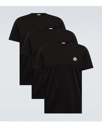 Moncler - Set aus drei T-Shirts aus Baumwolle - Lyst