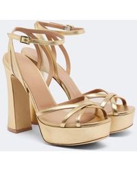 Malone Souliers - Sylvie Leather And Mesh Platform Sandals - Lyst