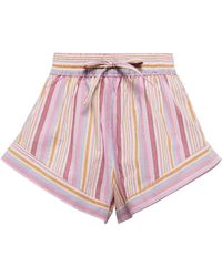 Étoile Isabel Marant Cotton Logo-print Drawstring Shorts in Pink Womens Clothing Shorts Mini shorts 