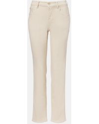 7 For All Mankind - Calie Straight Mid-Rise Straight Jeans - Lyst