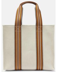 Loro Piana - The Suitcase Stripe Medium Canvas Tote Bag - Lyst