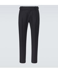 Dolce & Gabbana - Chalk Stripe Virgin Wool Slim Pants - Lyst