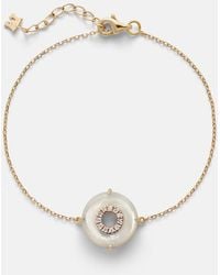Mateo - 14Kt Bracelet With Diamonds And Pearls - Lyst