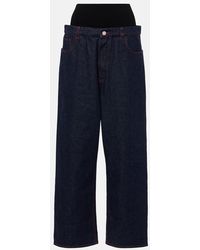 Alaïa - Low-Rise Wide-Leg Jeans - Lyst