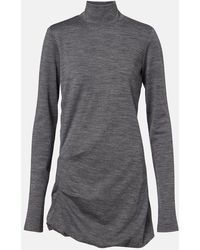 Sportmax - Vestido Corto Luigia En Mezcla De Lana Y Algodon - Lyst