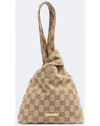 Gucci - Small Gg Canvas Top-Handle Bag - Lyst