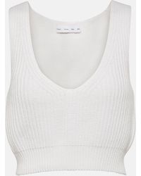 Proenza Schouler - White Label Cotton And Cashmere Crop Top - Lyst