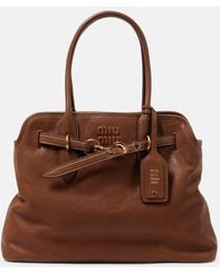 Miu Miu - Sac Aventure Large En Cuir - Lyst