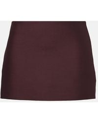 KHAITE - Jett Wool And Silk Miniskirt - Lyst