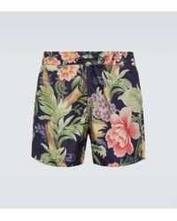 Etro - Floral-Print Swim Shorts - Lyst
