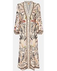 FARM Rio - Classic Nature Floral Midi Dress - Lyst