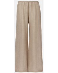 Leset - Stella Linen-Blend Wide-Leg Pants - Lyst