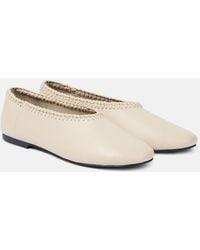 A.Emery - Park Embroidered Leather Ballet Flats - Lyst