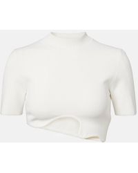 Christopher Esber - Maparadita Asymmetric Jersey Crop Top - Lyst