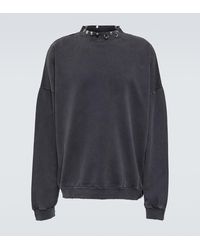 Balenciaga - Verziertes Sweatshirt aus Baumwoll-Fleece - Lyst