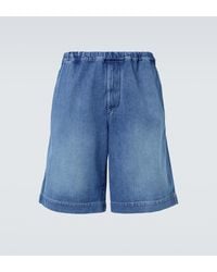 Plan C - Denim Bermuda Shorts - Lyst