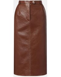 Prada - Leather Pencil Skirt - Lyst