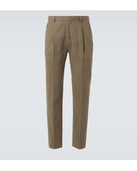 Sunspel - Pantalones Tapered De Algodon A Rayas - Lyst