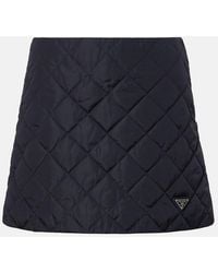 Prada - Re-Nylon Quilted Miniskirt - Lyst