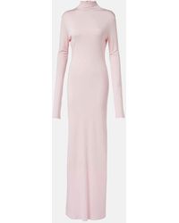 KHAITE - Maxikleid Norla Aus Jersey - Lyst