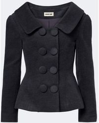 ShuShu/Tong - Double-Breasted Wool And Silk-Blend Blazer - Lyst
