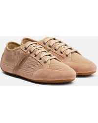 Givenchy - Slim Suede-Trimmed Sneakers - Lyst