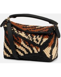 Loewe - Paula's Ibiza Schultertasche Puzzle Edge Small - Lyst
