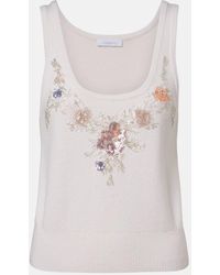 Rabanne - Verziertes Top Aus Wolle Und Kaschmir - Lyst