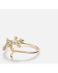 Sydney Evan - Lizard 14Kt Ring With Diamonds - Lyst