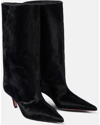 AMINA MUADDI - Fiona 60 Calf Hair Knee-High Boots - Lyst