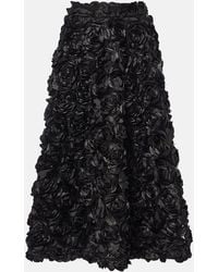 ROTATE BIRGER CHRISTENSEN - Skirt With Floral Pattern - Lyst