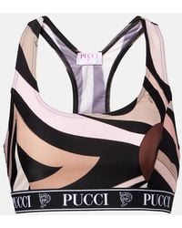 PUCCI - Printed Sports Bra - Lyst