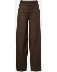 Vince - Cotton Twill Wide-Leg Pants - Lyst