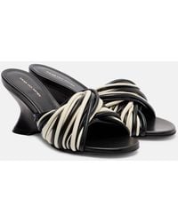 Dries Van Noten - 75 Leather Wedge Mules - Lyst