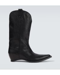 Maison Margiela - Heel-Less Leather Cowboy Boots - Lyst