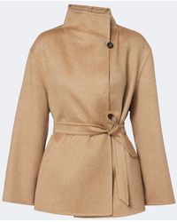 Max Mara - Camel Hair And Mohair Wrap Coat - Lyst