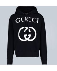 Gucci Kapuzenpullover mit GG - Schwarz