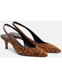 Isabel Marant - Padim 50 Leopard-Print Suede Slingback Pumps - Lyst