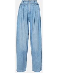 Isabel Marant - Jeans Inaya A Gamba Larga E Vita Alta - Lyst