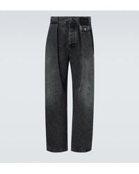 Loewe - Pleated Barrel-Leg Jeans - Lyst