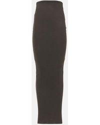 Rick Owens - Dirt Pillar Leather Maxi Skirt - Lyst