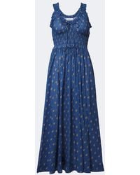 Doen - Emmaretta Floral Cotton Midi Dress - Lyst