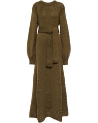 Chloé Wool, Silk And Cashmere Sweater Dress - Green
